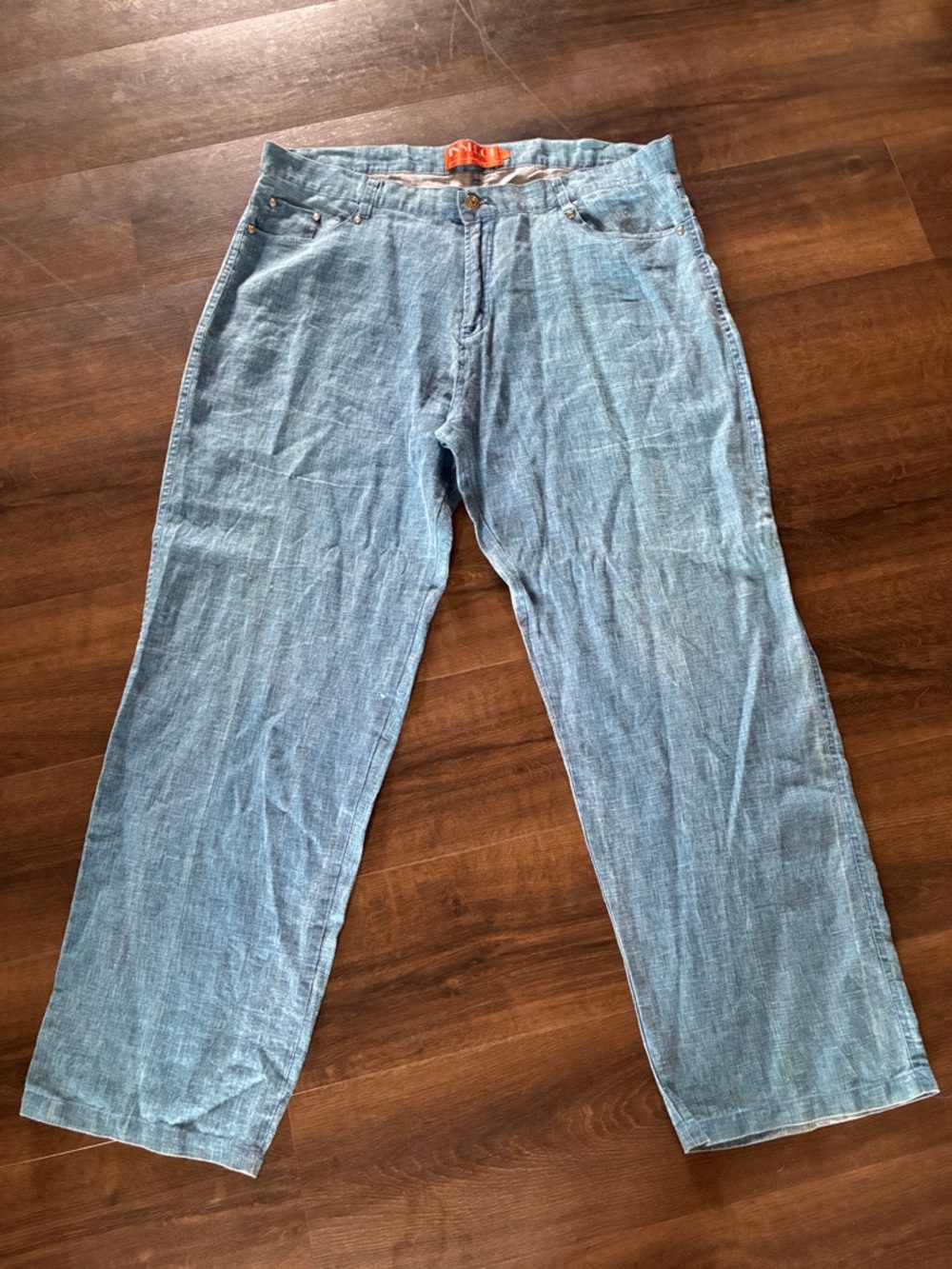 Inserch Limited edition style Italy Light Blue Men's Linen Pants 44